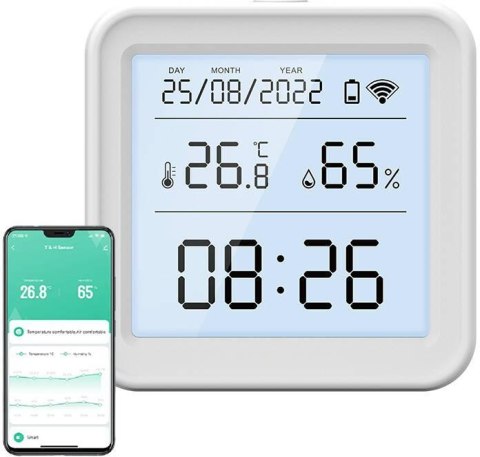 Inteligentny czujnik temperatury i wilgotności WiFi Gosund S6 LCD Tuya Inteligentny czujnik temperatury i wilgotności WiFi Gosund S6 LCD Tuya