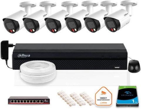 Zestaw monitoringu IP Dahua 8mpx 4K 6 kamer IPC-HFW2849S-S-IL z dyskiem 1TB Zestaw monitoringu IP Dahua 8mpx 4K 6 kamer IPC-HFW2849S-S-IL z dyskiem 1TB