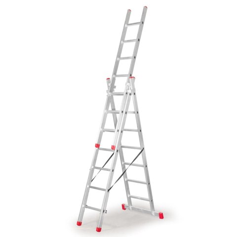 DRABINA TRZYELEMENTOWA 3X9 SZCZEBLI AK280.3 FARAONE DRABINA TRZYELEMENTOWA 3X9 SZCZEBLI AK280.3 FARAONE