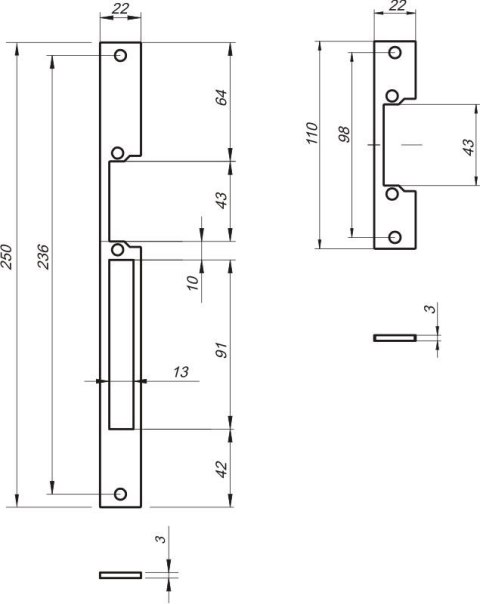 ZACZEP PŁASKI DO ELEKTROZACZEPU RE41L SZEROKOŚĆ 22MM MODEL L LOB ZACZEP PŁASKI DO ELEKTROZACZEPU RE41L SZEROKOŚĆ 22MM MODEL L LOB