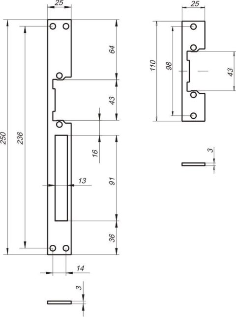 ZACZEP PŁASKI DO ELEKTROZACZEPU RE54 SZEROKOŚĆ 25MM MODEL B LOB ZACZEP PŁASKI DO ELEKTROZACZEPU RE54 SZEROKOŚĆ 25MM MODEL B LOB