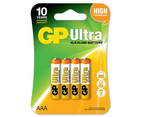 BATERIA ULTRA ALKALINE AAA LR3 1.5V 4SZT GP BATTERY BATERIA ULTRA ALKALINE AAA LR3 1.5V 4SZT GP BATTERY