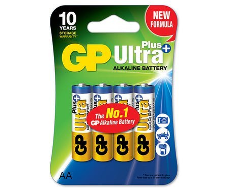 BATERIA ULTRA+ ALKALINE AA LR6 1.5V 4 SZTUKI GP BATTERY BATERIA ULTRA+ ALKALINE AA LR6 1.5V 4 SZTUKI GP BATTERY