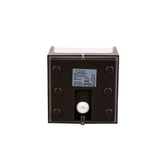 Oprawa Ścienna Ogrodowa V-TAC 8W LED IP65 120x120 Brązowa VT-708 3000K 750lm