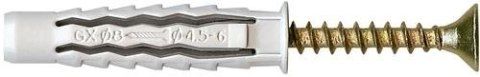 DYBEL UNIWERSALNY ŁEB Z NACIĘCIEM KRZYŻOWYM GXK 8/45MM ARVEX DYBEL UNIWERSALNY ŁEB Z NACIĘCIEM KRZYŻOWYM GXK 8/45MM ARVEX