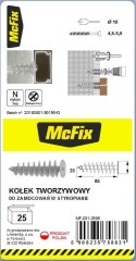 DYBEL DO MOCOWANIA W IZOLACJI 25*85MM NYLON MC FIX