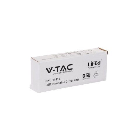 Zasilacz do Paneli LED 40W Ściemnialny TRIAC DC:9-38V 0,3A V-TAC 5 Lat Gwarancji Zasilacz do Paneli LED 40W Ściemnialny TRIAC DC:9-38V 0,3A V-TAC 5 Lat Gwarancji