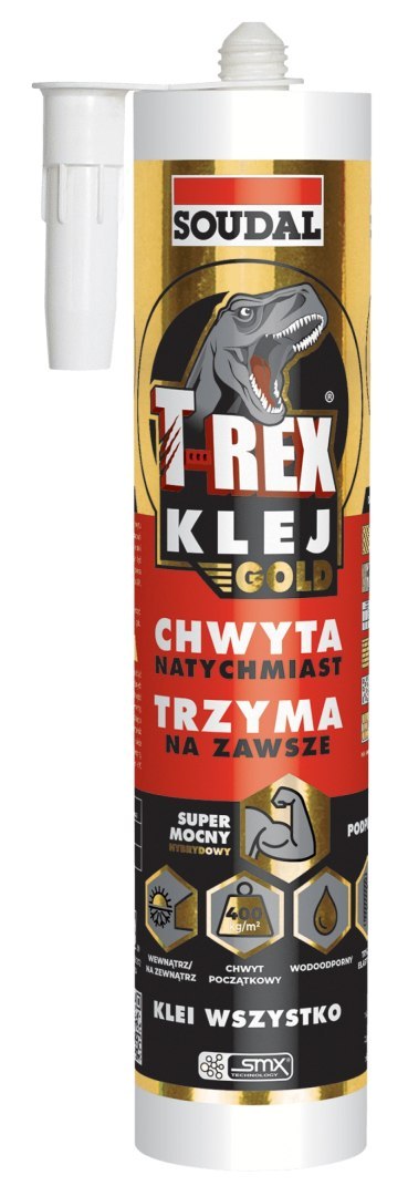 KLEJ MONTAŻOWY HYBRYDOWY 290ML T-REX GOLD SOUDAL KLEJ MONTAŻOWY HYBRYDOWY 290ML T-REX GOLD SOUDAL