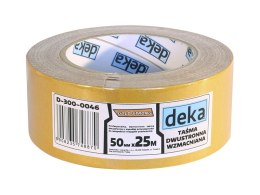 TAŚMA DWUSTRONNA WZMACNIANA GOLD STRONG 50*25 DEKA