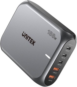Unitek Szybka ładowarka sieciowa 2xUSB-A 3xUSB-C GAN 188W