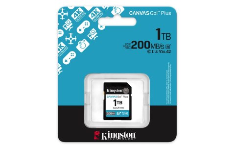 Karta pamięci Kingston Canvas Go Plus SDG4/1TB (1TB; Class U3, V30; Karta pamięci)