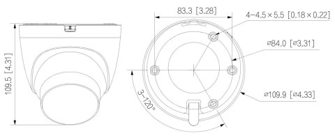 KAMERA IP IPC-HDW2649T-S-LED-0280B-PRO WizSense WizColor - 6 Mpx 2.8 mm DAHUA