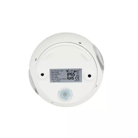 Kinkiet Ścienny V-TAC 4W LED Biały Okrągły IP65 VT-836-W 4000K 476lm
