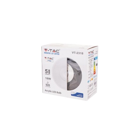 Żarówka LED V-TAC SAMSUNG CHIP 18W UFO fi220 VT-2318 3000K 920lm 5 Lat Gwarancji Żarówka LED V-TAC SAMSUNG CHIP 18W UFO fi220 VT-2318 3000K 920lm 5 Lat Gwarancji