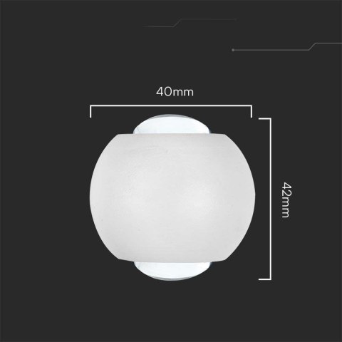 Oprawa Ścienna Góra Dół V-TAC 2W LED IP54 Biała VT-2502 3000K 200lm Oprawa Ścienna Góra Dół V-TAC 2W LED IP54 Biała VT-2502 3000K 200lm