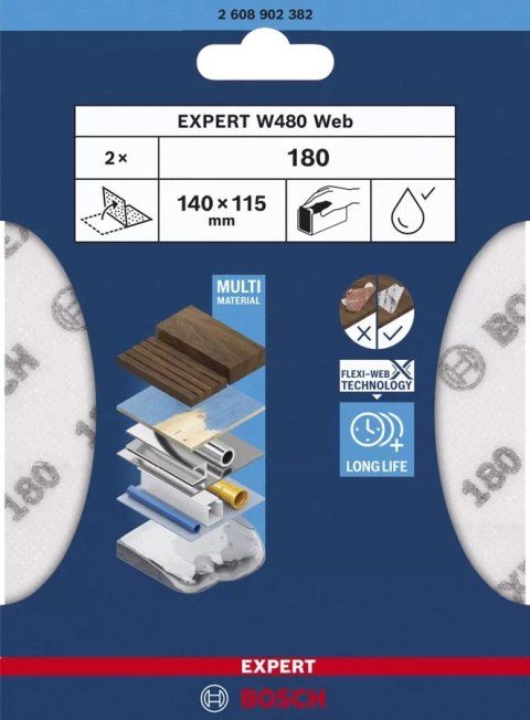 ARKUSZ ŚCIERNY PIANKA EXPERT 115*140MM W480 G180 2PC. ARKUSZ ŚCIERNY PIANKA EXPERT 115*140MM W480 G180 2PC.