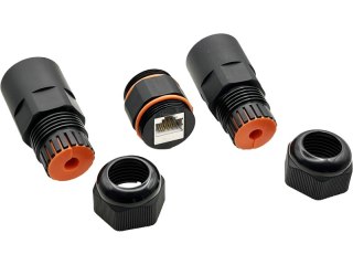 Łącznik hermetyczny IP68 RJ45/RJ45 kat.6A STP ALANTEC