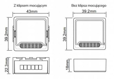 Moduł OXT mini przekaźnik 3 obwody WiFi TUYA Moduł OXT mini przekaźnik 3 obwody WiFi TUYA