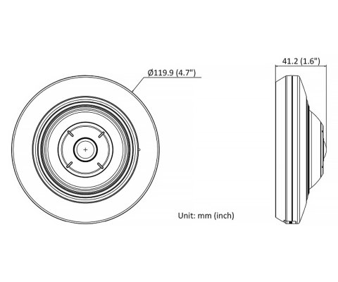 KAMERA IP DS-2CD2955G0-ISU(1.05MM)/PL - 5 Mpx 1.05 mm - Fish Eye Hikvision