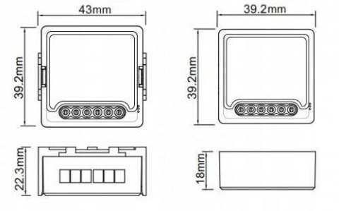 Moduł OXT mini przekaźnik 4 obwody ZigBee TUYA Moduł OXT mini przekaźnik 4 obwody ZigBee TUYA