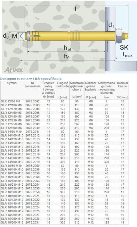 KOŁEK STALOWY 16*120/M10 2075.2059 ARVEX KOŁEK STALOWY 16*120/M10 2075.2059 ARVEX