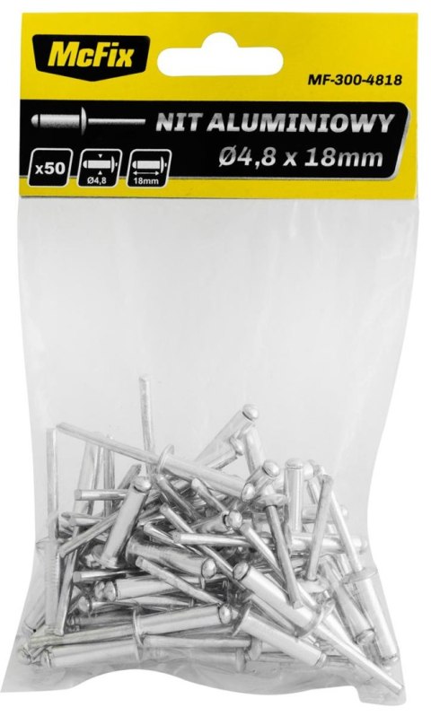 NITY ALUMINIOWE OP-50SZT 4.0*8MM MC FIX NITY ALUMINIOWE OP-50SZT 4.0*8MM MC FIX