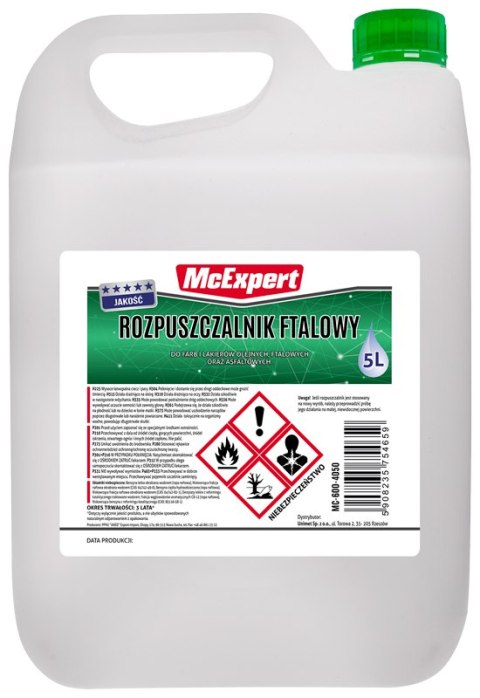 ROZPUSZCZALNIK FTALOWY 5L MC EXPERT ROZPUSZCZALNIK FTALOWY 5L MC EXPERT