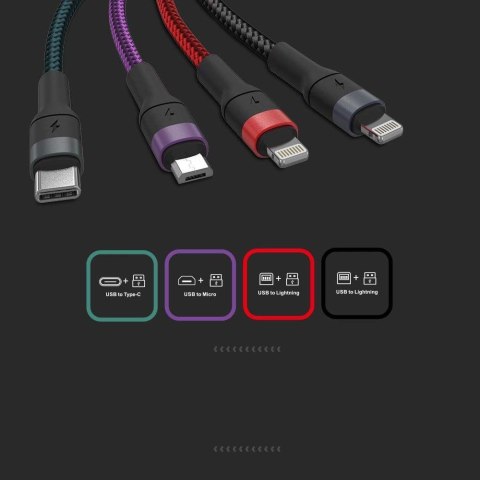 Przewód 4w1 1,2Mb V-TAC PD 2,4A VT-5351 Przewód 4w1 1,2Mb V-TAC PD 2,4A VT-5351