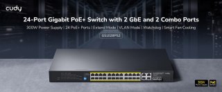 SWITCH POE GS2028PS4-300W 24-PORTOWY SFP CUDY