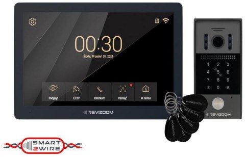 Wideodomofon REVIZOOM RM-T203HD BLACK/RC-212HD-CK1 Wideodomofon REVIZOOM RM-T203HD BLACK/RC-212HD-CK1