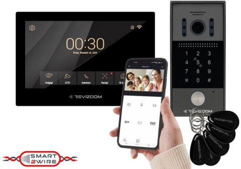 Wideodomofon REVIZOOM RM-T273HD BLACK/RC-212HD-CK1 Wideodomofon REVIZOOM RM-T273HD BLACK/RC-212HD-CK1