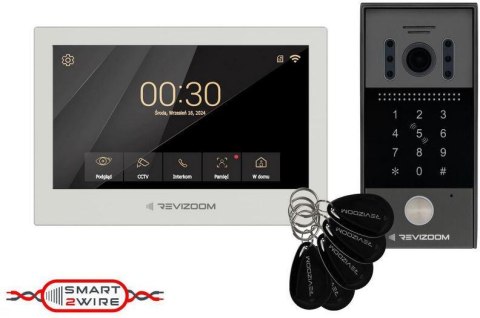 Wideodomofon REVIZOOM RM-T273HD WHITE/RC-212HD-CK1 Wideodomofon REVIZOOM RM-T273HD WHITE/RC-212HD-CK1