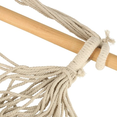 Krzesło brazylijskie z podnóżkiem leżak wiszący huśtawka 130cm beż Krzesło brazylijskie z podnóżkiem leżak wiszący huśtawka 130cm beż