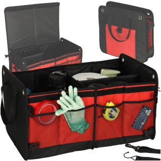 Organizer do bagażnika torba do samochodu czarny czerwony 58x37x32