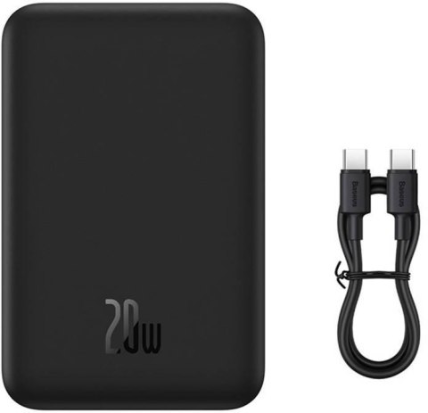 Powerbank Baseus Magnetic Mini PPCX150001 20000mAh 20W PD ŁADOWANIE INDUKCYJNE Qi USB-C KABEL USB-C Powerbank Baseus Magnetic Mini PPCX150001 20000mAh 20W PD ŁADOWANIE INDUKCYJNE Qi USB-C KABEL USB-C
