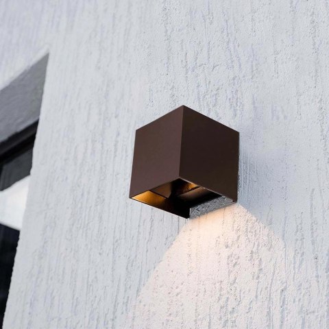 Oprawa Ścienna Solarna V-TAC 9W LED COB Brąz Corten Kostka 15x15cm IP65 Czujnik Ruchu VT-409CCT 3000K-4000K-5000K 800lm Oprawa Ścienna Solarna V-TAC 9W LED COB Brąz Corten Kostka 15x15cm IP65 Czujnik Ruchu VT-409CCT 3000K-4000K-5000K 800lm