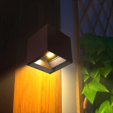 Oprawa Ścienna Solarna V-TAC 9W LED COB Brąz Corten Kostka 15x15cm IP65 Czujnik Ruchu VT-409CCT 3000K-4000K-5000K 800lm Oprawa Ścienna Solarna V-TAC 9W LED COB Brąz Corten Kostka 15x15cm IP65 Czujnik Ruchu VT-409CCT 3000K-4000K-5000K 800lm