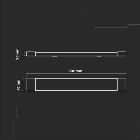 Oprawa V-TAC 10W LED Liniowa Natynkowa 30cm 120Lm/W VT-8310 6500K 1200lm 3 Lata Gwarancji Oprawa V-TAC 10W LED Liniowa Natynkowa 30cm 120Lm/W VT-8310 6500K 1200lm 3 Lata Gwarancji