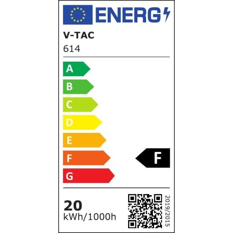 Panel 20W LED V-TAC SAMSUNG CHIP Bezramkowy Okrągły VT-620 3000K 2000lm 5 Lat Gwarancji