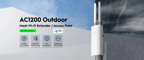 UNIWERSALNY WZMACNIACZ SIECI BEZPRZEWODOWEJ RE1200 OUTDOOR 2.4 GHz, 5 GHz CUDY UNIWERSALNY WZMACNIACZ SIECI BEZPRZEWODOWEJ RE1200 OUTDOOR 2.4 GHz, 5 GHz CUDY