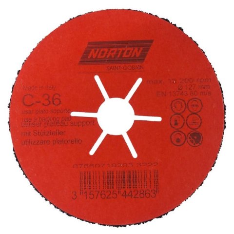 KRĄŻEK PÓŁELASTYCZNY NORTON CP FLEX 127MM P.36 NORTON KRĄŻEK PÓŁELASTYCZNY NORTON CP FLEX 127MM P.36 NORTON