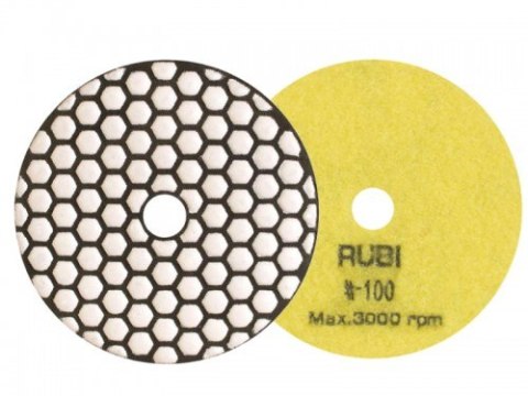 TARCZA DIAMENTOWA DO POLEROWANIA NA SUCHO FI 100 MM GR. 100 RUBI TARCZA DIAMENTOWA DO POLEROWANIA NA SUCHO FI 100 MM GR. 100 RUBI