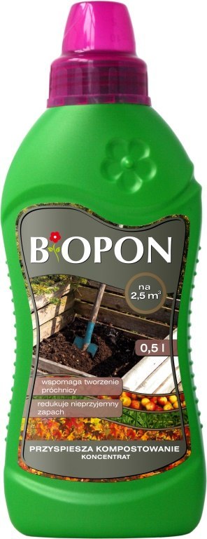 KONCENTRAT PRZYSPIESZAJĄCY KOMPOSTOWANIE W PŁYNIE 0.5L BIOPON KONCENTRAT PRZYSPIESZAJĄCY KOMPOSTOWANIE W PŁYNIE 0.5L BIOPON