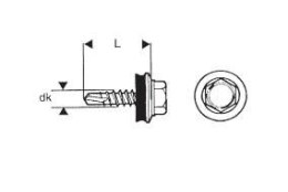 WKRĘT SAMOWIERTNY 4.8*20MM RAL 5010 ETANCO