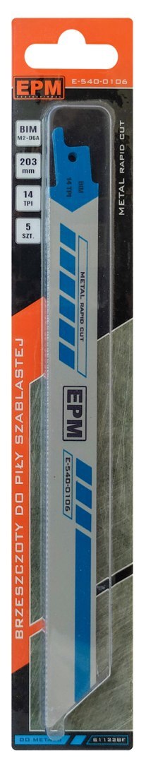 BRZESZCZOT DO PIŁY SZABLASTEJ 225MM 14TPI METAL S1122B 5 SZT EPM BRZESZCZOT DO PIŁY SZABLASTEJ 225MM 14TPI METAL S1122B 5 SZT EPM
