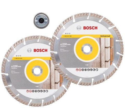 ZESTAW TARCZ DIAMENTOWYCH 230MM 2 SZT. + NAKRĘTKA SDS BOSCH ZESTAW TARCZ DIAMENTOWYCH 230MM 2 SZT. + NAKRĘTKA SDS BOSCH