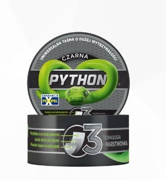 TAŚMA DUCT TAPE PYTHON CZARNA 48MM*9M TAŚMA DUCT TAPE PYTHON CZARNA 48MM*9M