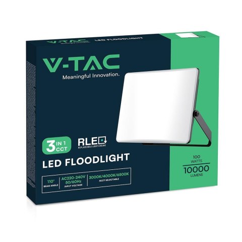 Projektor LED V-TAC 100W LED 3w1 CCT 100Lm/W Mleczny Klosz VT-44107CCT 3000-4000K-6500K 10000lm Projektor LED V-TAC 100W LED 3w1 CCT 100Lm/W Mleczny Klosz VT-44107CCT 3000-4000K-6500K 10000lm