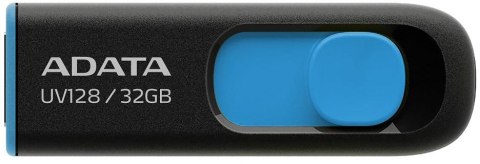 Adata Pendrive UV128 32GB USB 3.2 Gen1 czarno - niebieski Adata Pendrive UV128 32GB USB 3.2 Gen1 czarno - niebieski