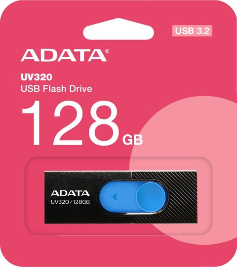 Adata Pendrive UV320 128G USB 3.2 Gen1 Czarno-niebieski Adata Pendrive UV320 128G USB 3.2 Gen1 Czarno-niebieski